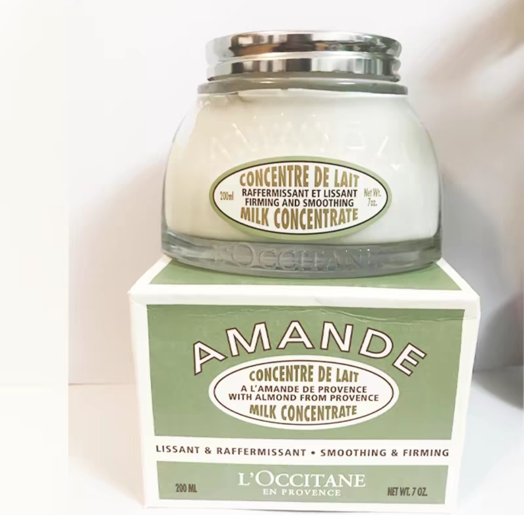 欧舒丹杏仁甜扁桃身体乳玻璃罐200ml 效期28年8-12月