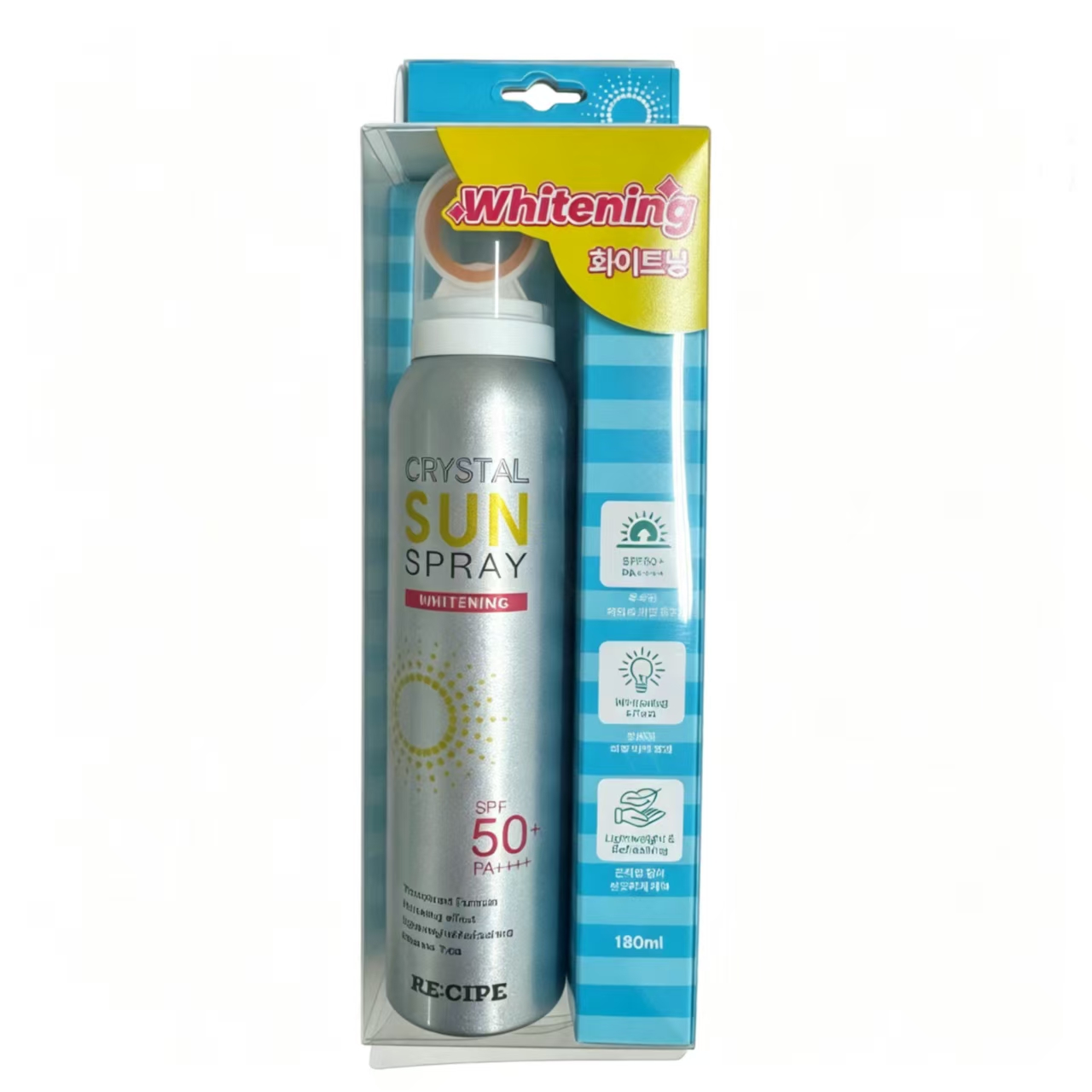 RE:CIPE玥之秘美白水晶防晒喷雾SPF50+ PA++++ 180ml