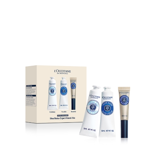 欧舒丹 乳木果手部专家三件装 磨砂膏30ml+润手霜30ml+指甲油7.5ml